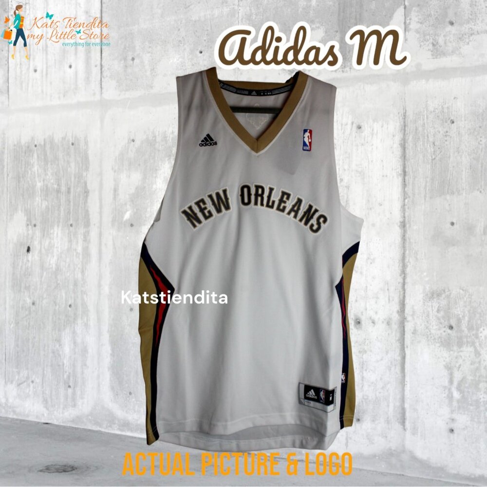 Adidas Men's New Orleans Pelicans Blank White Stitched NBA Jersey Size M NWT